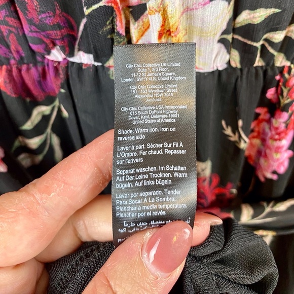 City Chic Floral Paradise Long Sleeve Maxi Dress Size 18. - Picture 12 of 15